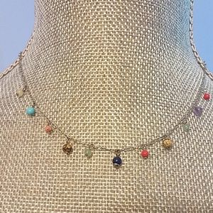 Simple multi stone necklace